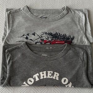 OshKosh B'gosh Gray Pizza Graphic Long Sleeve Tee